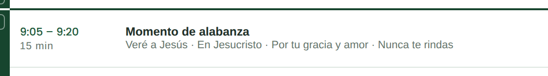 Se escribe el rango; los minutos de abajo se calculan solos.
